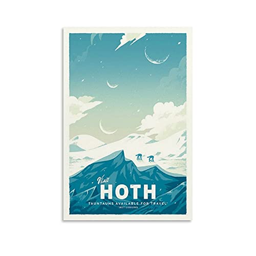 KKMM Hoth Star Wars Minimalistisches Anime Retro Reise Poster Dekorative Malerei Leinwand Wandkunst Wohnzimmer Poster Schlafzimmer Gemälde 50 x 75 cm von KKMM