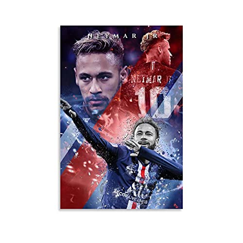 KKMM Fußball-Poster PSG, Fußball-Legende, Spieler, Poster Neymar, 1 Poster, dekoratives Gemälde, Leinwand, Wandkunst, Wohnzimmer, Poster, Schlafzimmer, Gemälde, 50 x 75 cm von KKMM