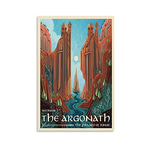 KKMM The Argonath – See Middle Earth LOTR Poster – Retro Vintage Poster Dekorative Malerei Leinwand Wandkunst Wohnzimmer Poster Schlafzimmer Gemälde 30 x 45 cm von KKMM