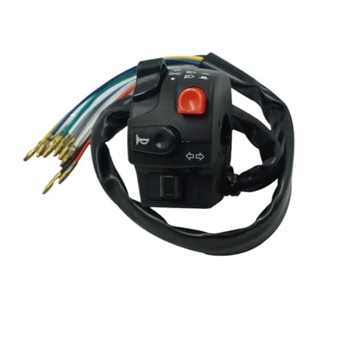 Steuerschalter für Motorradlenker 12V Universal 7/8'' 22mm Lenker Motorrad Schalter Scheinwerfer Blinker Horn AUF OFF Start Kill Switch Für Ya&ma&ha(3) von KKMNAIF