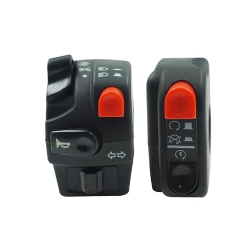 Steuerschalter für Motorradlenker 12V Universal 7/8'' 22mm Lenker Motorrad Schalter Scheinwerfer Blinker Horn AUF OFF Start Kill Switch Für Ya&ma&ha(4) von KKMNAIF