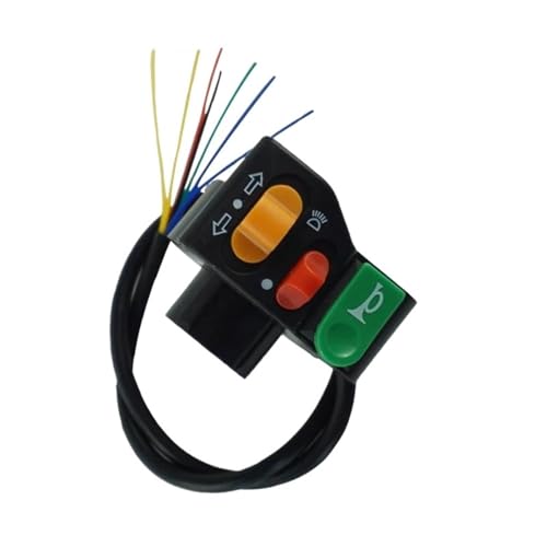 Steuerschalter für Motorradlenker 22mm 7/8" Universal Motorrad Lenker Schalter 3 Steuer Taste Scheinwerfer Blinker Horn Taste Für ATV Dirt Bike Moped UTV Steuerschalter für Motorradlenker 22mm 7/8" Universal Motorrad Lenker Schalter 3 Steuer Taste Scheinwerfer Blinker Horn Taste Für ATV Dirt Bike Moped UTV von KKMNAIF