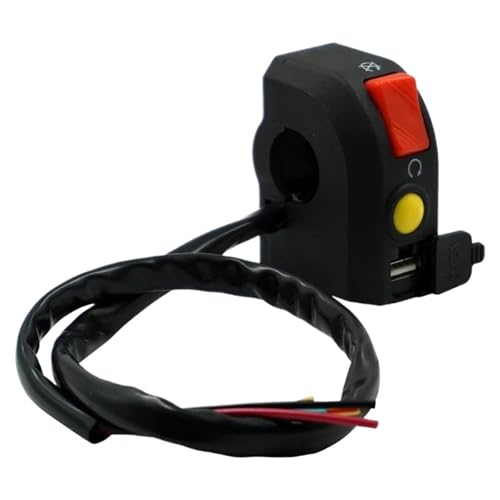Steuerschalter für Motorradlenker 7/8'' 22mm Motorrad Lenker Rechts Schalter Starten Töten Mit USB Lade Lenker Controller Schalter Taste Steuerschalter für Motorradlenker 7/8'' 22mm Motorrad Lenker Rechts Schalter Starten Töten Mit USB Lade Lenker Controller Schalter Taste von KKMNAIF