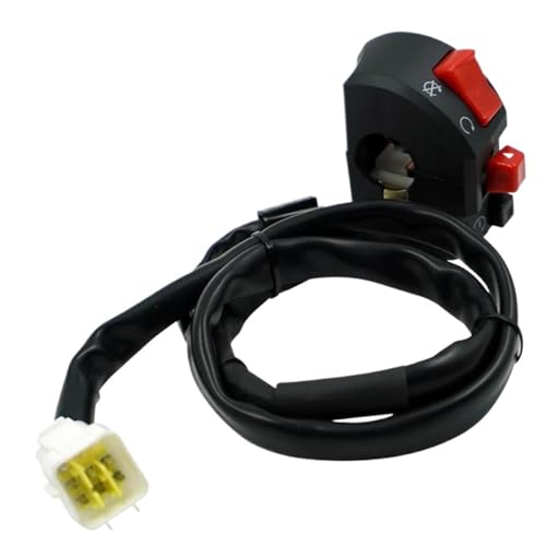 Steuerschalter für Motorradlenker 7/8'' 22mm Motorrad Lenker Schalter Horn Blinker Warnung Licht Überholen Start Töten Taste Motorrad Controller Schalter(2) von KKMNAIF