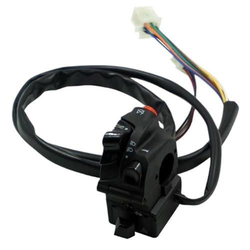 Steuerschalter für Motorradlenker 7/8'' 22mm Motorrad Lenker Schalter Hupe Fern/Abblendlicht Blinker Mit Warnblinklicht Kill Griff Schalter Taste von KKMNAIF