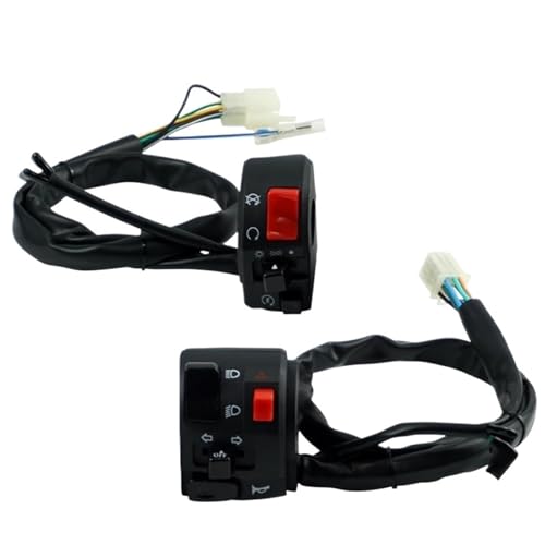 Steuerschalter für Motorradlenker 7/8 "22mm Motorrad Schalter Horn Blinker Elektrische Nebel Lampe Licht Overlight Start Töten Lenker Controller Schalter Taste(4) von KKMNAIF