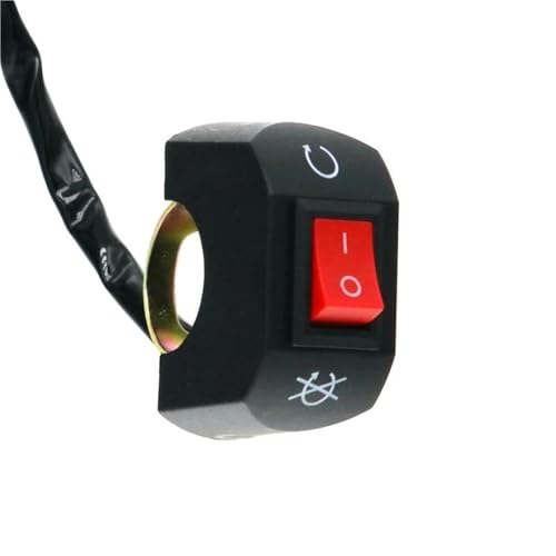 Steuerschalter für Motorradlenker 7/8" Motorrad 2,2 Cm Lenkerzubehör Unabhängiger Scheinwerferschalter/EIN-AUS von KKMNAIF