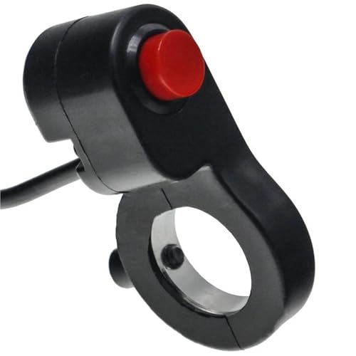 Steuerschalter für Motorradlenker 7/8'' Universal Motorrad Lenker Schalter Hupe Starter Kill Button Schalter E-Bike Motor Einzel Schalter Lautsprecher von KKMNAIF