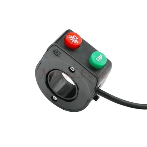 Steuerschalter für Motorradlenker Doppelfunktions-Lichthupenschalter, Schwarz, EIN-Aus, 12 V, Motorrad-Scheinwerferschalter, 22 Mm Steuerschalter für Motorradlenker Doppelfunktions-Lichthupenschalter, Schwarz, EIN-Aus, 12 V, Motorrad-Scheinwerferschalter, 22 Mm von KKMNAIF
