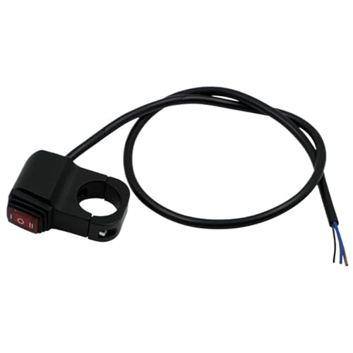Steuerschalter für Motorradlenker Motorrad 7/8 "22mm Lenker Schalter Motorrad Scheinwerfer Gefahr Bremse Nebel Lichter EIN-AUS-EIN Schalter Taste(2) von KKMNAIF