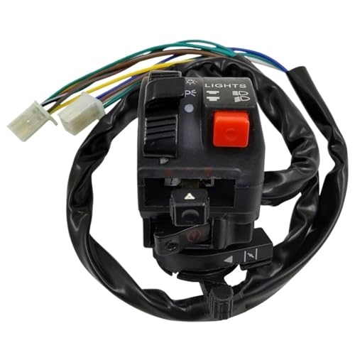 Steuerschalter für Motorradlenker Motorrad-Lenkerschalter, Linker Blinker, Hupe, Start-Choke-Starterschalter, Motorradzubehör von KKMNAIF