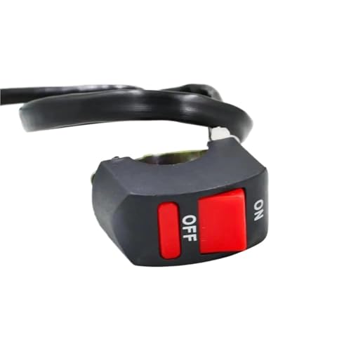 Steuerschalter für Motorradlenker Motorrad-Scheinwerferschalter, Lichtsteuerschalter, Scheinwerfer-Lenker-Kippschalter Für Motorrad, Dirt Bike von KKMNAIF