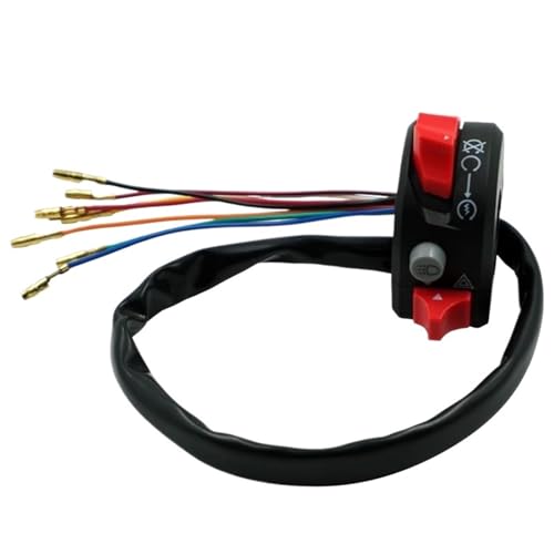 Steuerschalter für Motorradlenker Universal Motorrad 7/8 "22mm Lenker Control Schalter Horn Scheinwerfer Warnlicht Elektrische Start Kill Schalter Tasten von KKMNAIF