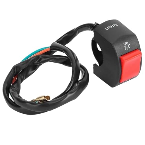 Steuerschalter für Motorradlenker Universal Motorrad Lenker Blinkschalter Moto Lichtschalter ON OFF Taste ATV Bike(3) von KKMNAIF