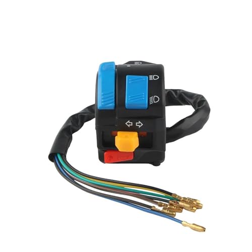 Steuerschalter für Motorradlenker Universal Motorrad Schalter 22mm Lenker Scheinwerfer Nebel Licht Blinker Control Schalter Taste Für R1200GS R1250GS F800GS von KKMNAIF