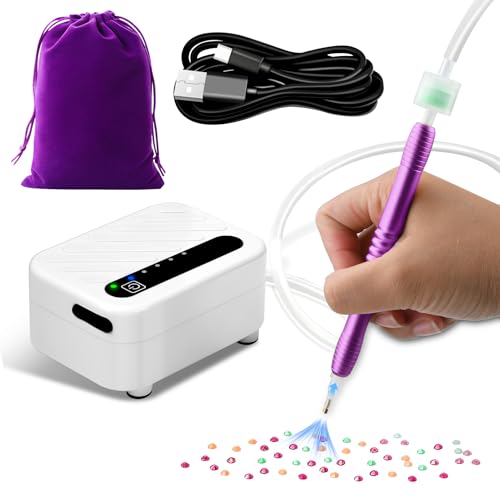 KKMOL Diamond Painting Stift Elektrisch | Neue Kabellos Vakuum Diamond Paint Zubehör Set mit Vakuum-Pumpe | Wiederaufladbar Diamant Painting Stift Werkzeuge mit Aufbewahrungstasche (Purple) KKMOL Diamond Painting Stift Elektrisch | Neue Kabellos Vakuum Diamond Paint Zubehör Set mit Vakuum-Pumpe | Wiederaufladbar Diamant Painting Stift Werkzeuge mit Aufbewahrungstasche (Purple) von KKMOL