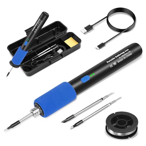 Lötkolben Set, USB Akku Lötkolben mit 3 Temperatur Einstellbar 270℃-450℃,3 Lötspitzen, Lötkolbenständer, Lötdraht, KKMOL Professionelles Sicheres Komplettes Lötkolben Lötkolben Set, USB Akku Lötkolben mit 3 Temperatur Einstellbar 270℃-450℃,3 Lötspitzen, Lötkolbenständer, Lötdraht, KKMOL Professionelles Sicheres Komplettes Lötkolben von KKMOL