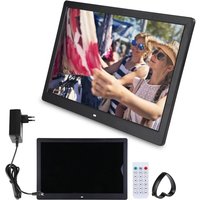 15,4 Zoll 1280800HD Digital Foto Bild Frame Wecker Player Fernbedienung (schwarz) von KKMOON