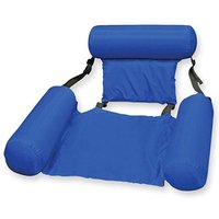 Kkmoon - 2-in-1 Luft-Hängematte mit Netz – Aufblasbarer Pool- & Strandlieger (Saphirblau) – Verstellbare Rückenlehne – Perfekt zum Relaxen & von KKMOON