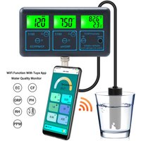 7-in-1 WiFi-Wassertestgerät • PH/ORP/EC/PPM/CF/Feuchte/Temperatur • Tuya Smart App • Abnehmbare Elektroden • Alarmfunktion • Für Aquarien & von KKMOON