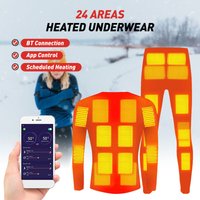 Smart Heizjacke mit App-Steuerung • 24 Heizzonen • 5 Temperaturstufen • USB-Aufladbar • Für Damen & Herren • Größe l • Winter-Outdoorbekleidung • von KKMOON