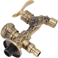 Wasserhahn 2 Griffe 1 Loch Öl reiben antiken Drachengeschnitzte Messingarmatur für Waschbecken Arbeitsplattenbecken montiertes Becken Wasserhahn 2 Griffe 1 Loch Öl reiben antiken Drachengeschnitzte Messingarmatur für Waschbecken Arbeitsplattenbecken montiertes Becken von KKMOON