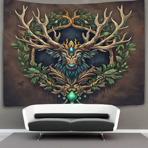 KKOLASXZE 3D Druck Hirsch Wandteppiche Poster Ornament Wandbehang Wandteppich Raumteiler Vorhang Für Schlafzimmer Wohnzimmer Tapisserie 100cmx150cm von KKOLASXZE