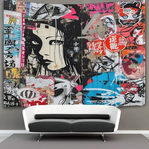 KKOLASXZE 3D Druck Japanische Graffiti Wandteppiche Poster Ornament Wandbehang Wandteppich Raumteiler Vorhang Für Wohnzimmer Schlafzimmer Wohnheim Dekor Tapisseries 130cmx150cm KKOLASXZE 3D Druck Japanische Graffiti Wandteppiche Poster Ornament Wandbehang Wandteppich Raumteiler Vorhang Für Wohnzimmer Schlafzimmer Wohnheim Dekor Tapisseries 130cmx150cm von KKOLASXZE