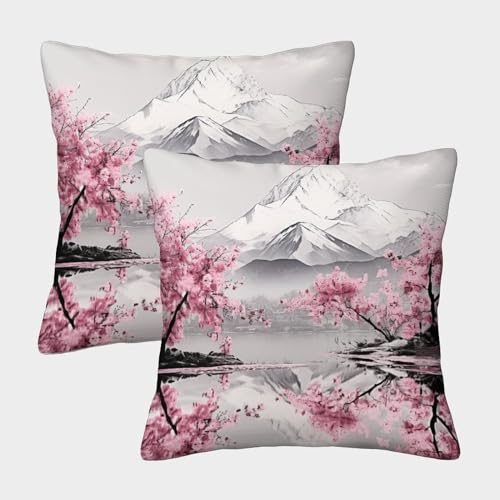 KKOLASXZE Japanische Kirsche Kissenbezug 2er Set Kissenbezüge Wohnzimmer Kissenhülle Couchkissen Polyester Polster Textil Für Sofa Bett Garten Balkon Kinderzimmer Dekokissen 50x50cm KKOLASXZE Japanische Kirsche Kissenbezug 2er Set Kissenbezüge Wohnzimmer Kissenhülle Couchkissen Polyester Polster Textil Für Sofa Bett Garten Balkon Kinderzimmer Dekokissen 50x50cm von KKOLASXZE
