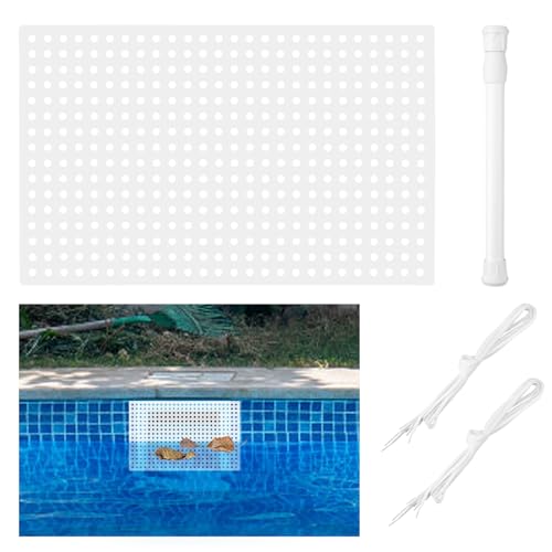 Pool Skimmer Guard Kit, Skimmer Net Leaf Skimmer Catcher Shield Protective for Inground or Above Ground Pools Debris Removal, Prevent Blockage Easy Assembly Rust and Corrosion Prevention White von KKONHII