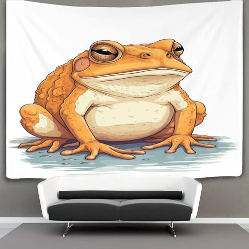 KKPBHTYVG 3D Druck Kröte Wandteppiche Poster Ornament Wandbehang Wandteppich Wanddeko Wandbehang Für Wohnzimmer Schlafzimmer Tapisserie 100cmx150cm von KKPBHTYVG