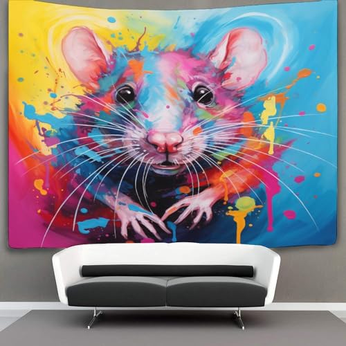 KKPBHTYVG 3D Druck Maus Wandteppiche Poster Ornament Wandbehang Wandteppich Wanddeko Wandbehang Für Wohnzimmer Schlafzimmer Tapisseries 150cmx200cm von KKPBHTYVG