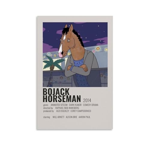 KKPLMM Bojack Horseman Filmposter, dekoratives Gemälde, Leinwand, Wandposter und Kunstdruck, moderne Familienschlafzimmer-Dekoration, Poster, 40 x 60 cm von KKPLMM