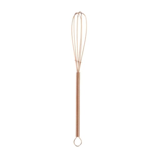 Edelstahl-Hand-Rotierender Sahnebesen, nützlicher Mini-Schneebesen, kompatibel zum Mischen von Küchenstücken, tragbarer Backmixer (Color : Sl-S) (Pink) von KKPLO