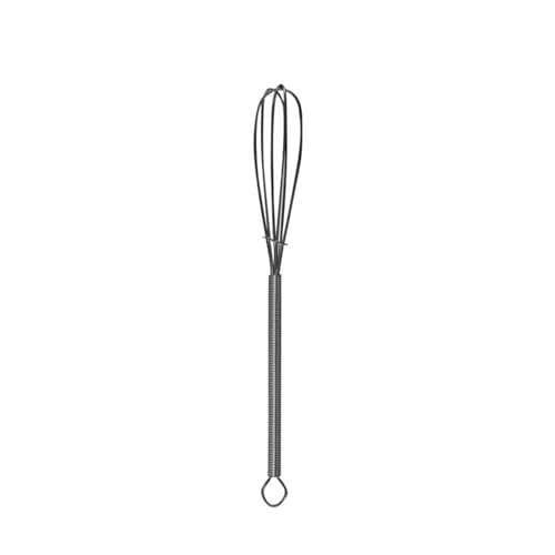 Edelstahl Mini Ei Manuelle Rotary Sahne Schneebesen Nützlicher Rührer Kompatibel zum Mischen von Küchenteilen Tragbarer Backmixer (Color : Sl-S) (Bk) von KKPLO