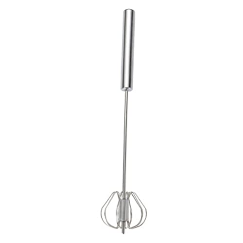 Eiermixer aus Edelstahl 304, manueller Mixer, automatischer rotierender Eierrührer, Küchenzubehör, Eierwerkzeuge (6,7 x 28,5 cm) von KKPLO