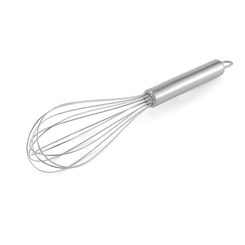 Handgemachter Buttermixer aus Edelstahl, Küchenartikel kompatibel Handwischen Haushaltseier Backzubehör (Farbe: 12 Zoll) (8 Zoll) von KKPLO