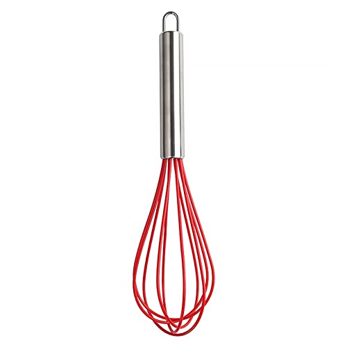 Handwischen Edelstahl Silikon Ballon Crememixer Mischen Ballon Rühren Ballon Spule Stil Eierwerkzeuge (24 * 6cm) von KKPLO