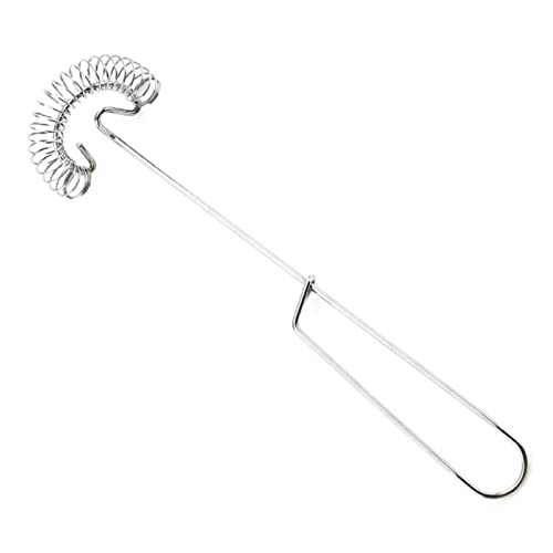 Handwischer Edelstahl Federspule Kaffee Milch Handmixer Eieraufschäumer Eiercreme Küchenhelfer Mischen (27 * 6,5 cm) von KKPLO