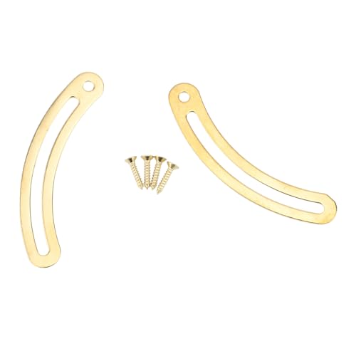 KKPLZZ 20pcs Copper Deckelstützenscharniere, Rostrostschrankscharniere Im Retro -Stil mit Montageschrauben für Juwelierbox -Kleiderschränke Möbelschränke (Messingfarbe) von KKPLZZ