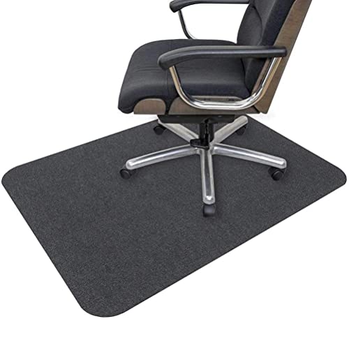 KKPLZZ Bürostuhl-Matte, Gaming-Stuhl-Teppich für Hartholzböden, 47 * 35-Zoll-Schreibtisch-Stuhl-Matten für Rollstühle, Rutschfester Selbstklebender PVC-Computer-Stuhl-Matten-Schutz-Teppich von KKPLZZ