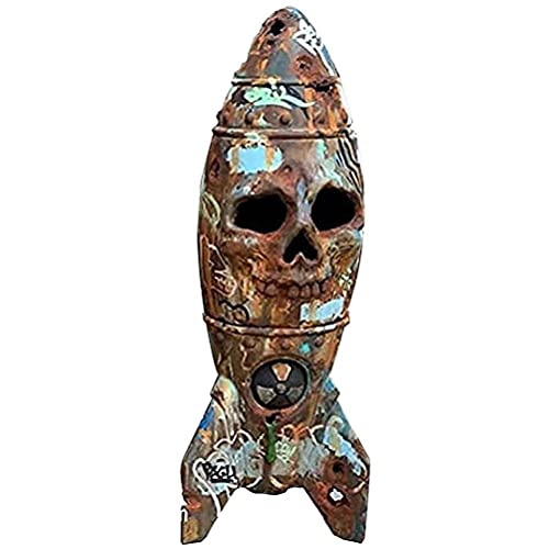 KKPLZZ Die Totenkopf-Bombe-Statue, Kleines Atomsprengkopf-Dekor, Handgemachte Harz-Schädelbomben-Dekorationen mit Graffiti und Atom-Logos, Halloween Haunted Decor Requisiten KKPLZZ Die Totenkopf-Bombe-Statue, Kleines Atomsprengkopf-Dekor, Handgemachte Harz-Schädelbomben-Dekorationen mit Graffiti und Atom-Logos, Halloween Haunted Decor Requisiten von KKPLZZ