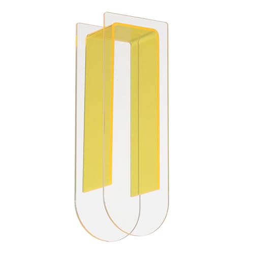 KKPLZZ Moderne Transparente Acrylvase, Bunte Acryl-Blumenvase Hochzeit, Party, Zuhause, Tischdekoration (Halbbuntes Zitronengelb) von KKPLZZ