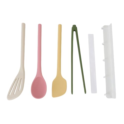 KKPLZZ Silikonkochutensilien Set, Integrierte Küchenutensilien Spatel Löffel Lebensmittelzange und Hakenlagerständer Zum Braten, Rühren, Servieren KKPLZZ Silikonkochutensilien Set, Integrierte Küchenutensilien Spatel Löffel Lebensmittelzange und Hakenlagerständer Zum Braten, Rühren, Servieren von KKPLZZ