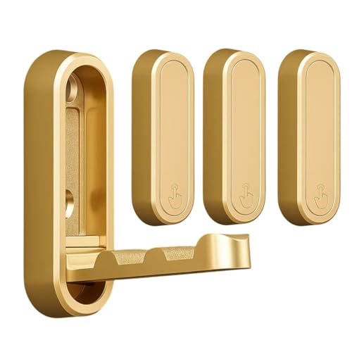 Faltbare goldene Wandhaken, strapazierfähig, faltbarer Kleider- und Handtuchhaken, Wandmontage, Klapphaken für Kleidung, Schals, Hüte, Schlüssel, einziehbarer und versteckter goldener Aufhänger Faltbare goldene Wandhaken, strapazierfähig, faltbarer Kleider- und Handtuchhaken, Wandmontage, Klapphaken für Kleidung, Schals, Hüte, Schlüssel, einziehbarer und versteckter goldener Aufhänger von KKPOT