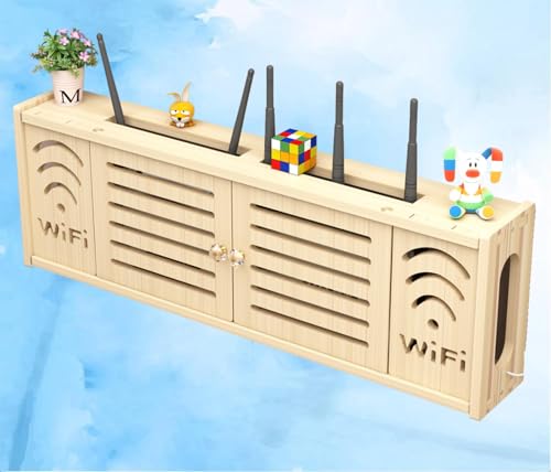 KKRANG WLAN-Wandregal, Aufbewahrungsbox für WLAN-Router, Wandregal aus Holz für Kabel-Decoder, Wandregal für WLAN-Box, C-71 x 24 cm KKRANG WLAN-Wandregal, Aufbewahrungsbox für WLAN-Router, Wandregal aus Holz für Kabel-Decoder, Wandregal für WLAN-Box, C-71 x 24 cm von KKRANG