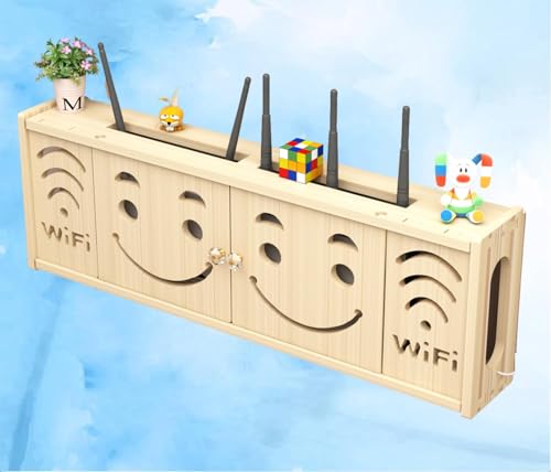 KKRANG WiFi-Router-Aufbewahrungsregal, WiFi-Router-Aufbewahrungsbox, Wandregal für Kabel-Decoder, WiFi-Aufbewahrungsbox für Wandmontage, A von KKRANG