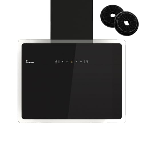 KKT KOLBE Dunstabzugshaube 60cm Umluft Abluft | Wandhauben | Schwarz | Glas | SensorTouch Bedienung | Gestensteuerung | Wandmontage | LED Licht | PENTA6015S von KKT KOLBE