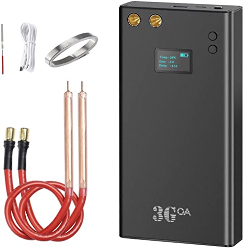 KKTECT Punktschweißgerät LCD-Bildschirm 7500mAh 70 Gänge einstellbar Mini DIY Punktschweißmaschine mit 5m Nickelblech für Akku Tragbares digitales Punktschweißgerät von KKTECT