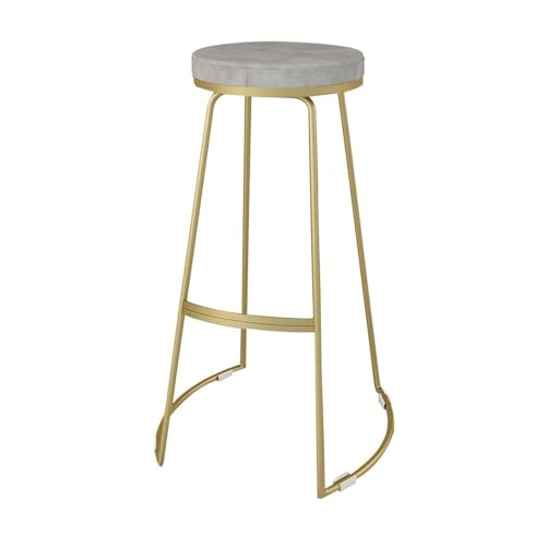 KKTX 65 cm Hoher Stuhlhocker in Vergoldeten Metallbeinen Mit Flanellstoff Aus Flam Modern Dining Pubs Mit Pubs Mit Fußstütze GepolstertGrey,65cm von KKTX